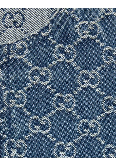 Blue and Ivory GG Jacquard Denim Jacket GUCCI KIDS | 805165-XDC6G4266